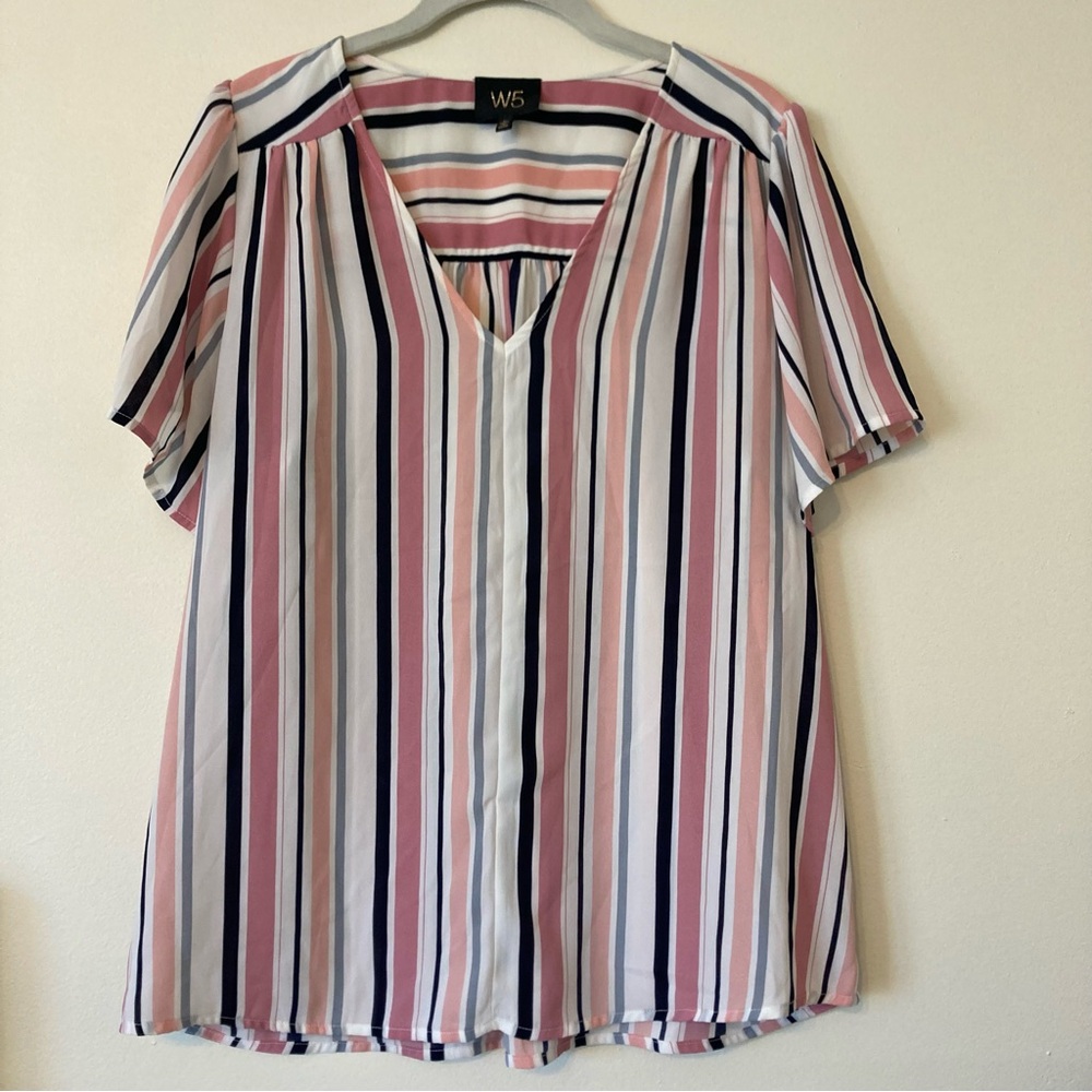 Bell Sleeve Striped Blouse by W5